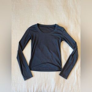 SHEIN Basic dark grey c cut long sleeve